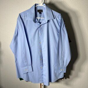 David Taylor Collection Light Blue Long-Sleeve Button-Up SZ Large